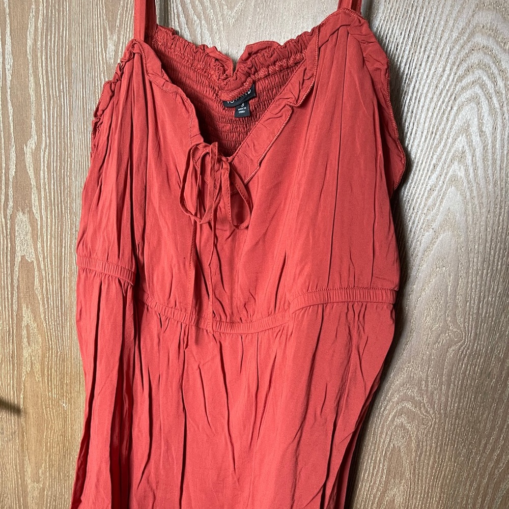 Burnt Orange Tank with Scrunched Back